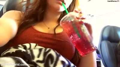Flashing on an airplane. beauty with big tits [gif]