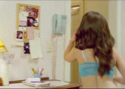Alison Brie in sexy blue lingerie