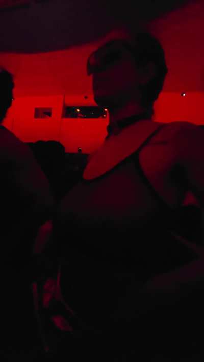 Dancing to "Kapuchon" before his Afrojack set :-P