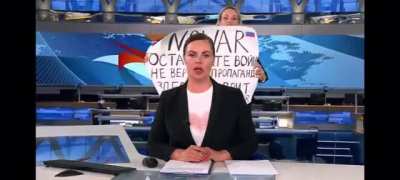 Main propaganda channel sabotaged by an employee on live TV