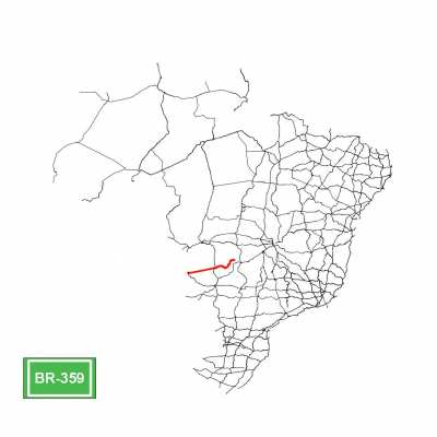 Mapa com as rodovias brasileiras em ordem num&eacute;rica