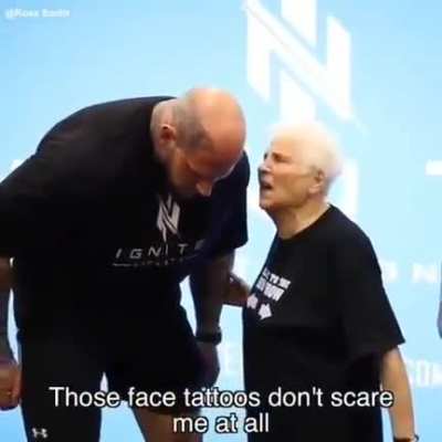 Grandma's not scared.
