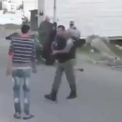 Police flips over person in wheelchair