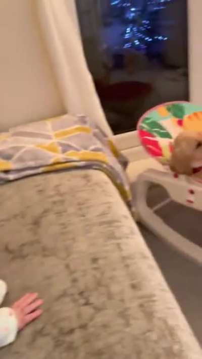 A very playful baby