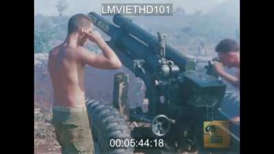 US Artillery crew responds to requests for fire support in Vietnam - "Death Dealer"