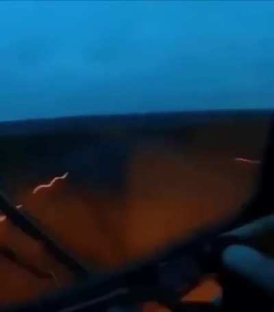 Early war footage of a Ukrainian attack helicopter, likely a Mi-24 attacking russian columns in the Kyiv region.