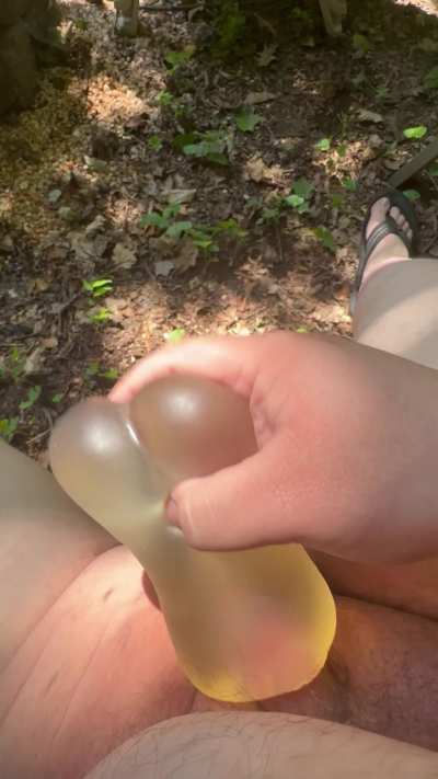 Outdoor water sports part 2🤭💦(piss & cum)