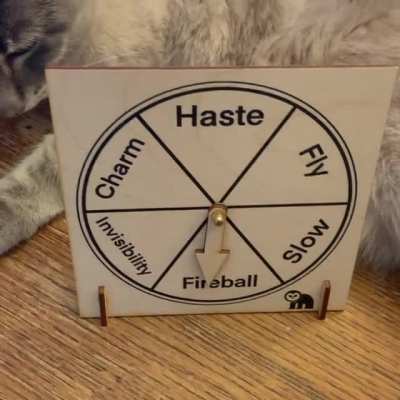 Me and my brother have created a device that will choose the perfect spell to get you out of any situation or solve any problem you come across! [OC]
