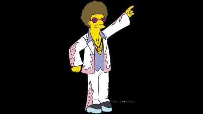 Disco Stu (The Simpsons) sings "Disco Inferno (Edit)" originally by The Trammps