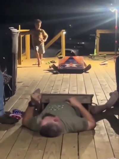 …because we try to hit each other in the nuts for fun.