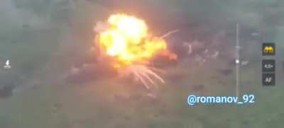 Russian Army sent a T-54/55 VBIED filled with 6 tonnes of TNT on Ukrainian lines near Marinka, Donetsk region. The attempt failed as the remotely-controlled bomb ran into a mine 100m from the front line &amp;amp; then was then hit by a Ukrainian RPG shot.