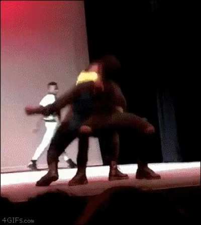 A runway altercation.
