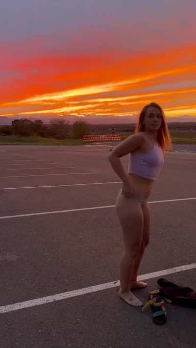 Beautiful sky and a naked Skye