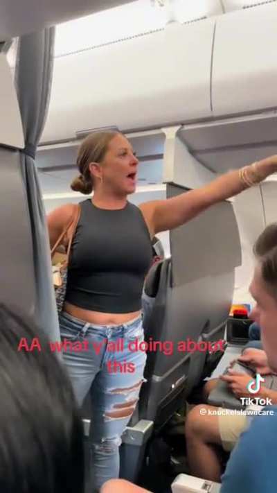 Women claims she sees someone on back of American Airlines flight that isn&acirc;t &acirc;real&acirc; . Flight delayed 3 hours due to crew checking for any suspicious activity.
