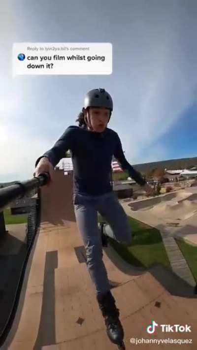 I can&rsquo;t even rollerblade, much less rollerblade while filming!