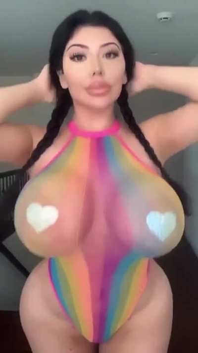 A doll, her boobs are enormous
