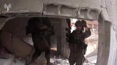IDF Nachal 931 Battalion fighters in an encounter with Hamas in a building in northern Gaza 12/22/2023