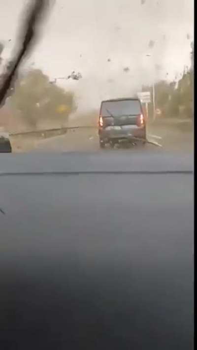 An EF2 tornado struck France &amp;amp; caused crane to fall - Ermont, Val d'Oise, France, 20 October 2025