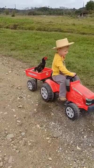 Just a boy and his friends.