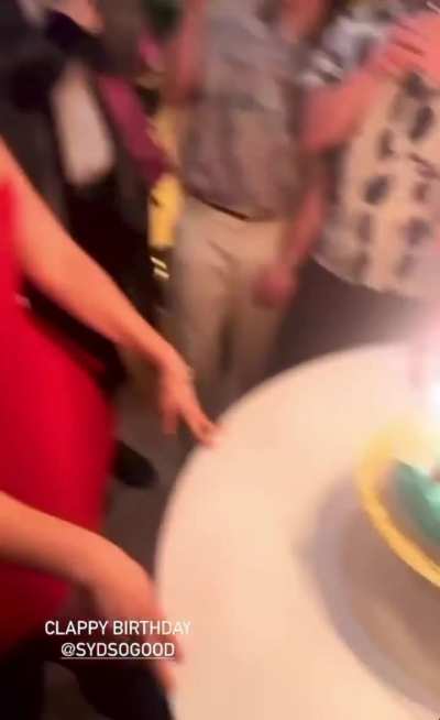 Ready to burst out of her birthday dress&hellip;
