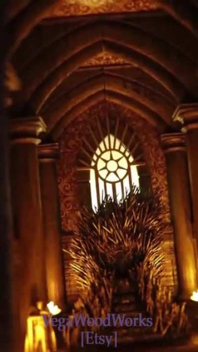 [NO SPOILERS] I made a Throne Room booknook with a slightly more "book-like" throne.