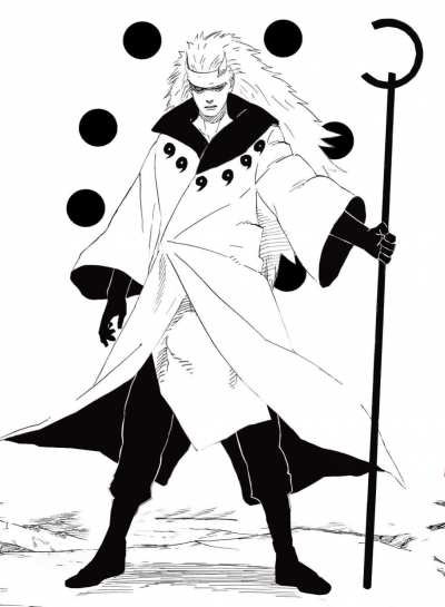Animation manga-panel "Madara Uchiha Ten Tails Jinchuriki"
