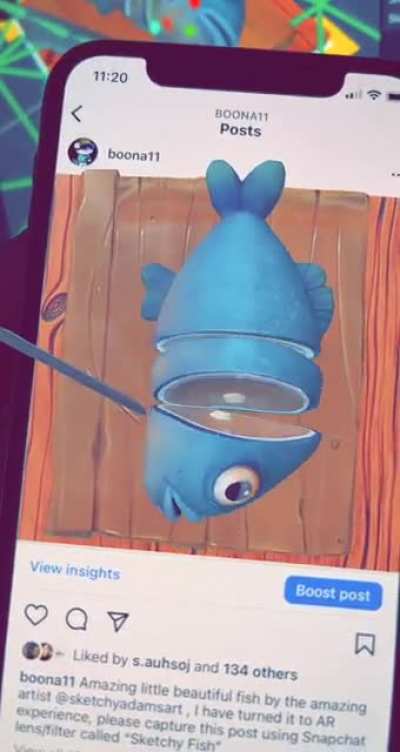 My Augmented Reality Little Fish, take your slice 😊