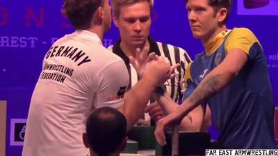 Arm wrestler Matthias Schlitte who has Klippel-Trénaunay-Weber-Syndrome. A real life Popeye.