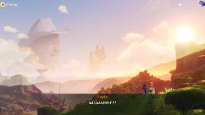Layla screams with cowboy