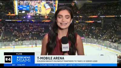 To interrupt a newscaster