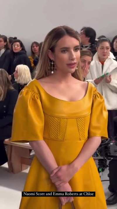 With Emma Roberts at Paris Fashion Week