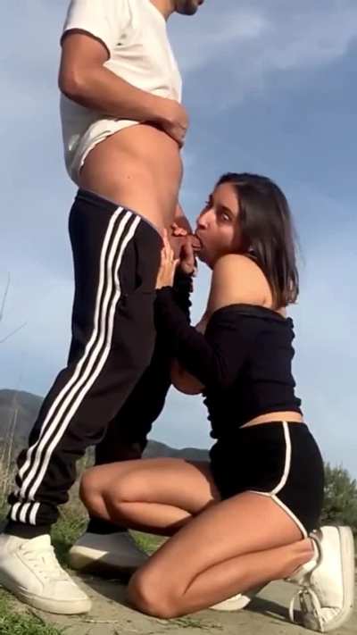 Indian Girl BJ on Mountain 