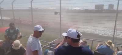 A crash at the Formula 1 British GP