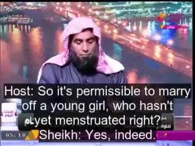 Sheikh uses Islamic texts to justify marrying "even a one-day-old" infant