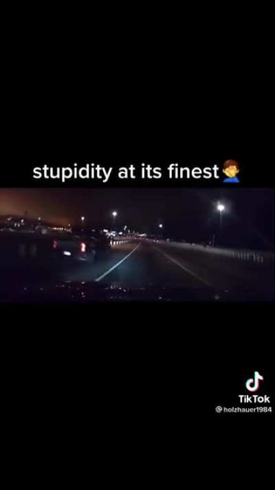 Idiot changes lanes last minute and causes a car crash&hellip;