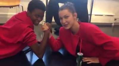 Bella Hadid boob and pussy slip :)