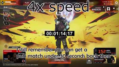 Apex currently has highest player count but pubs matchmaking is so SLOW. (7.30PM Singapore time)