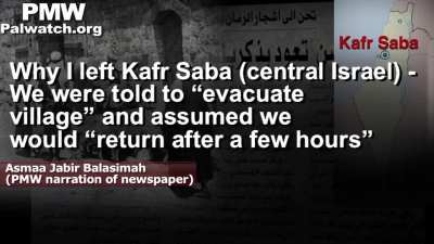 "The nakba" Palestinian refugees admit they flee because they were told by their leaders