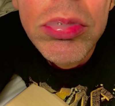 Huge load in mouth