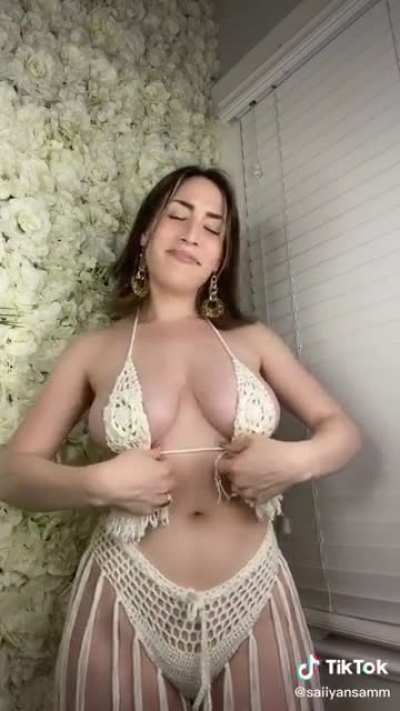 They barely fit in that top