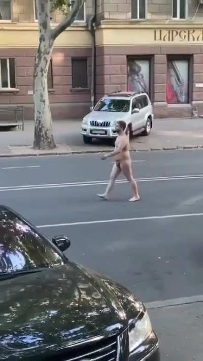 Expecting traffic to drive around you.