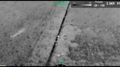 Strikes with cluster against Russian positions. East of the village of Klishchiivka, Donetsk region. (10/2023)