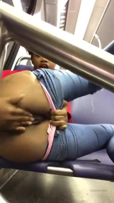 Ebony on the train