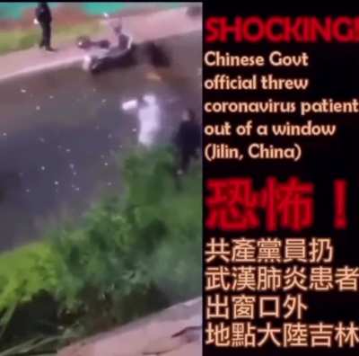 CCP throwing Corona patients out of the window so no one dies of corona