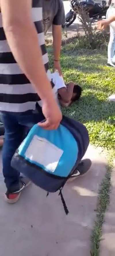 Chorro capturado por vecinos justicieros: 