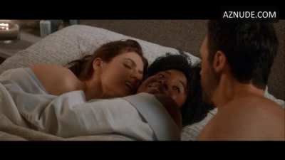 Alexandria Daddario likes a little chocolate in her threesome