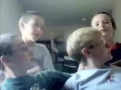 Young buds lip singing to family guy