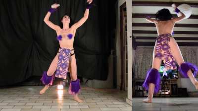 Which side of my loin cloths teases best as I dance?