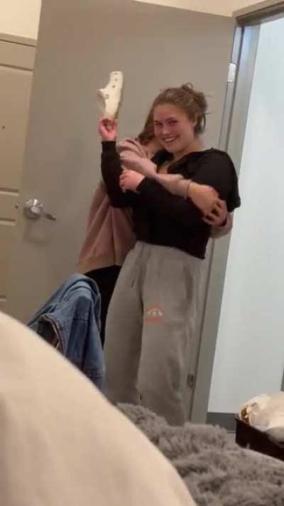 assaulted by my roommates... with my own damn croc...