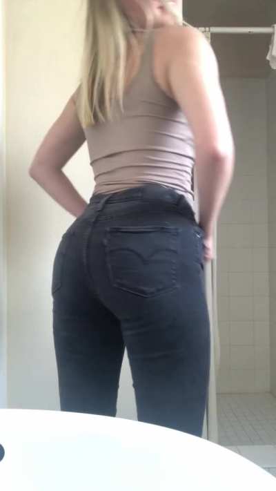 Normally I'm taking my clothes off on Reddit, but hope you enjoy seeing me struggling to get my ass into jeans